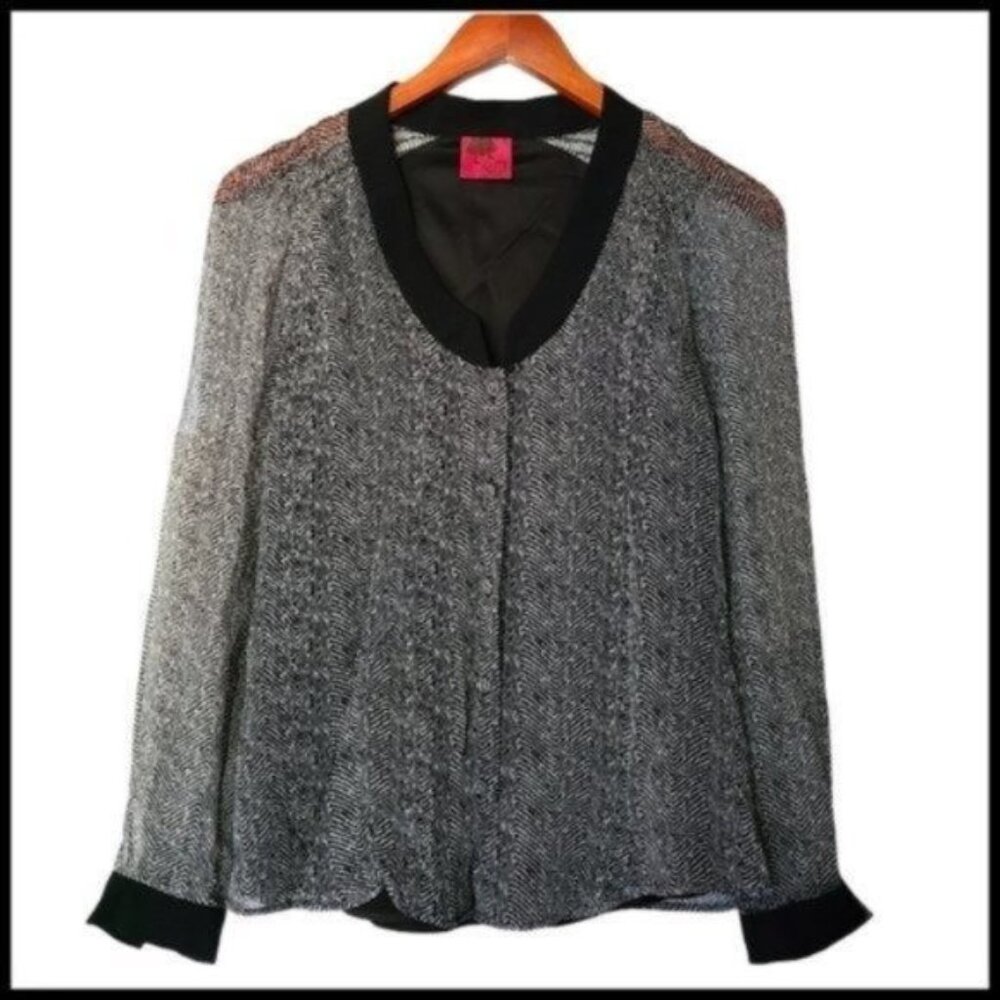 Juliette Longuet 100%‎ Silk Top Blouse  2